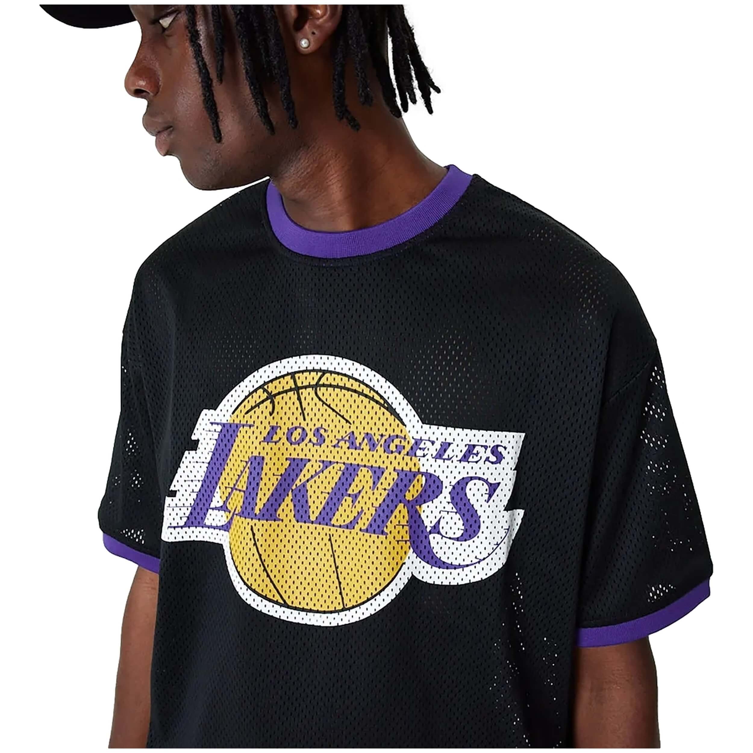 Camiseta De Manga Corta New Era Nba Team Logo Mesh Los Angeles Lakers