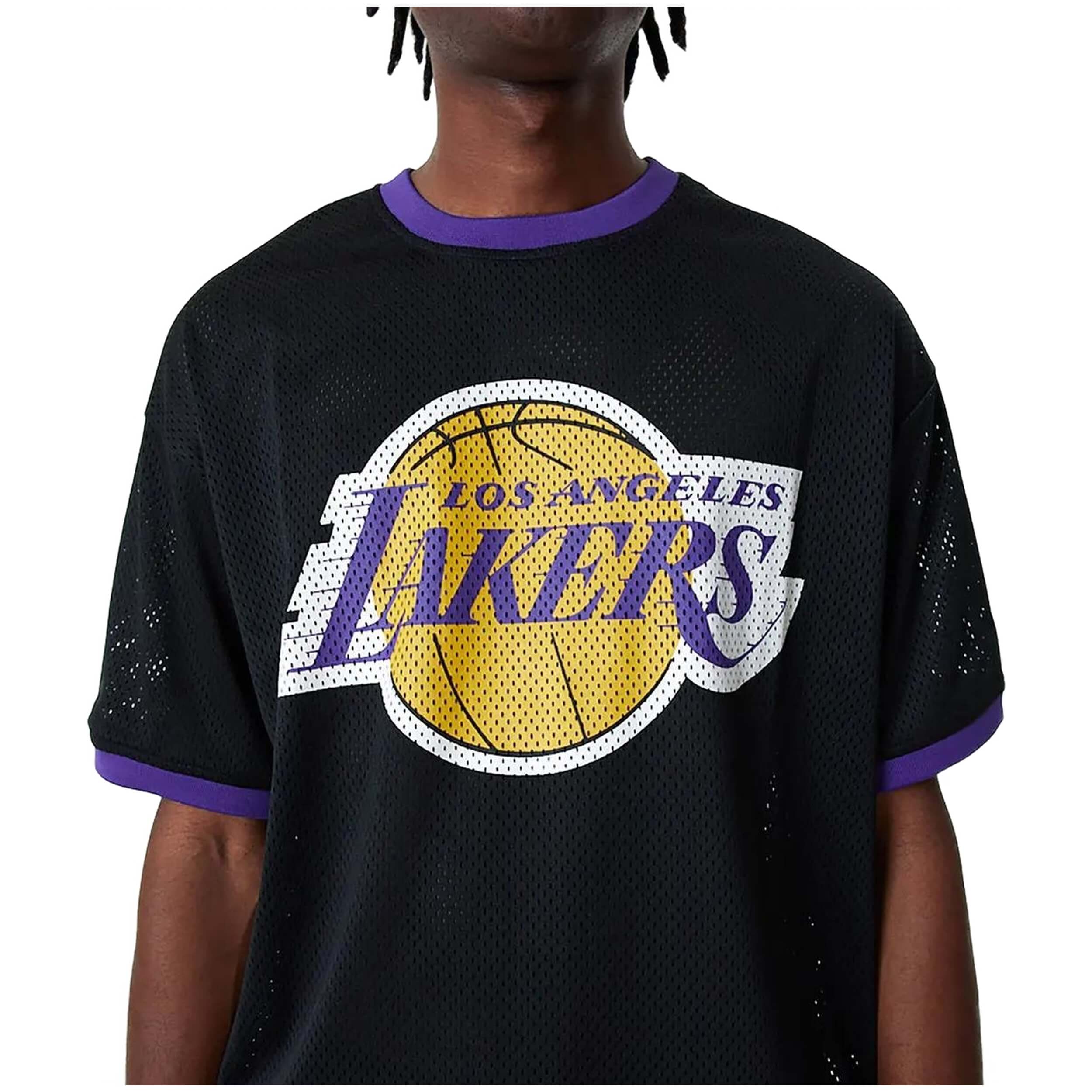 Camiseta De Manga Corta New Era Nba Team Logo Mesh Los Angeles Lakers