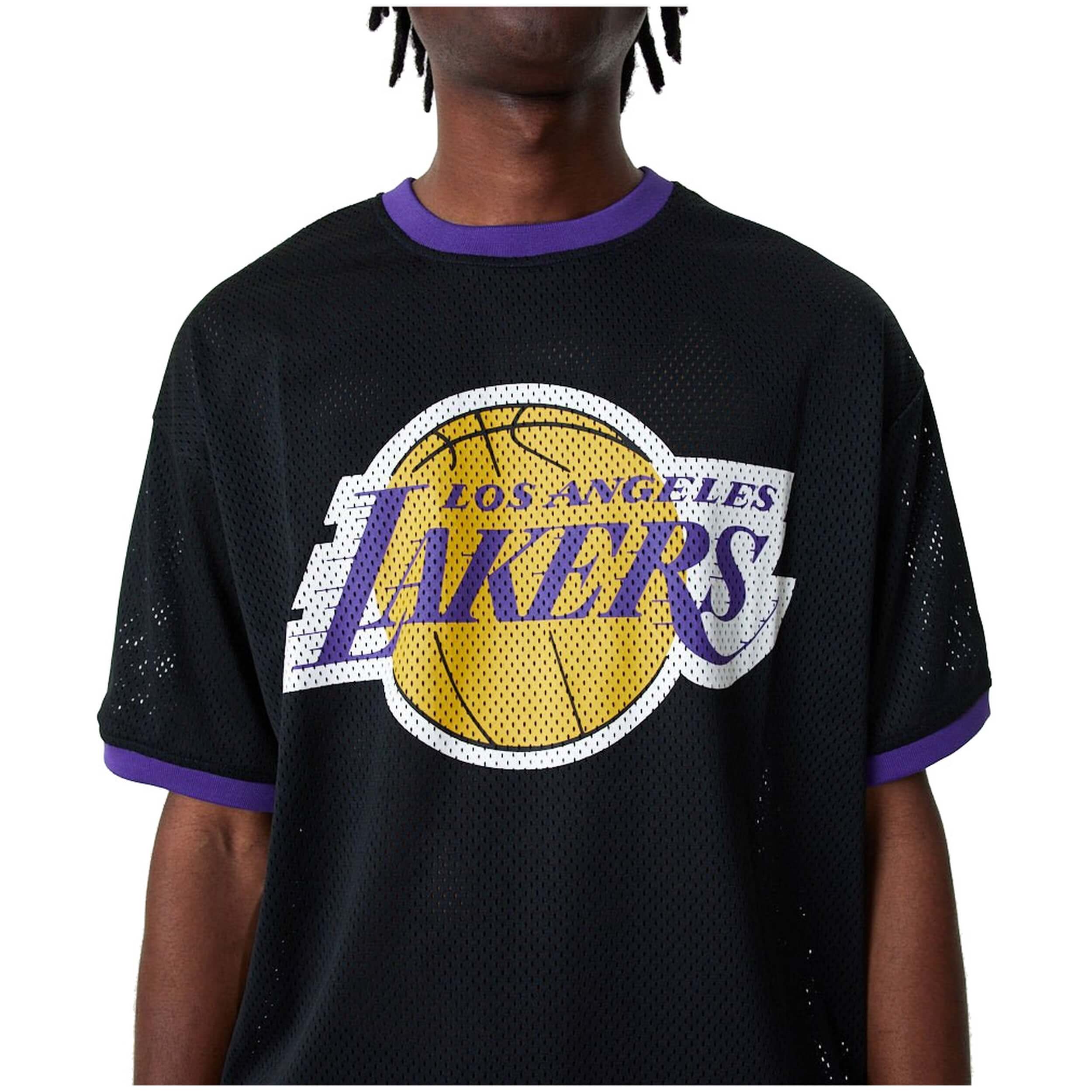 New Era Nba Team Logo Mesh Os Tee Los Angeles Lakers Short Sleeve T-Shirt