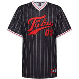 Fubu Varsity Pinstriped Mesh Short Sleeve T-Shirt