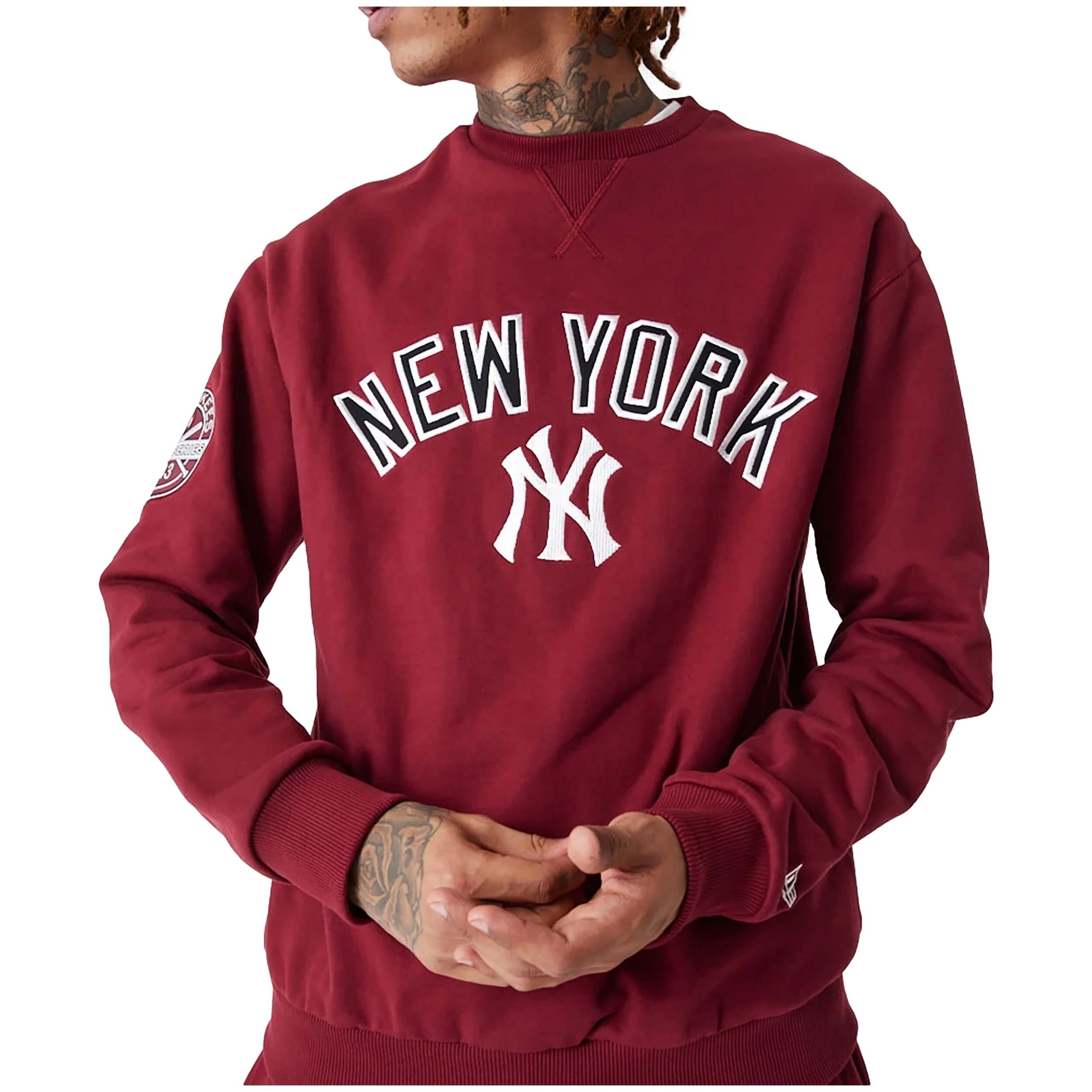 New Era Pull Crew Neck Sweatshirt New York Yankees Mlb Large