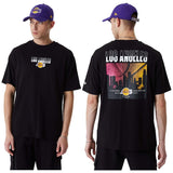 Camiseta De Manga Corta New Era Nba L.A Lakers City Graphic Oversized T-Shirt