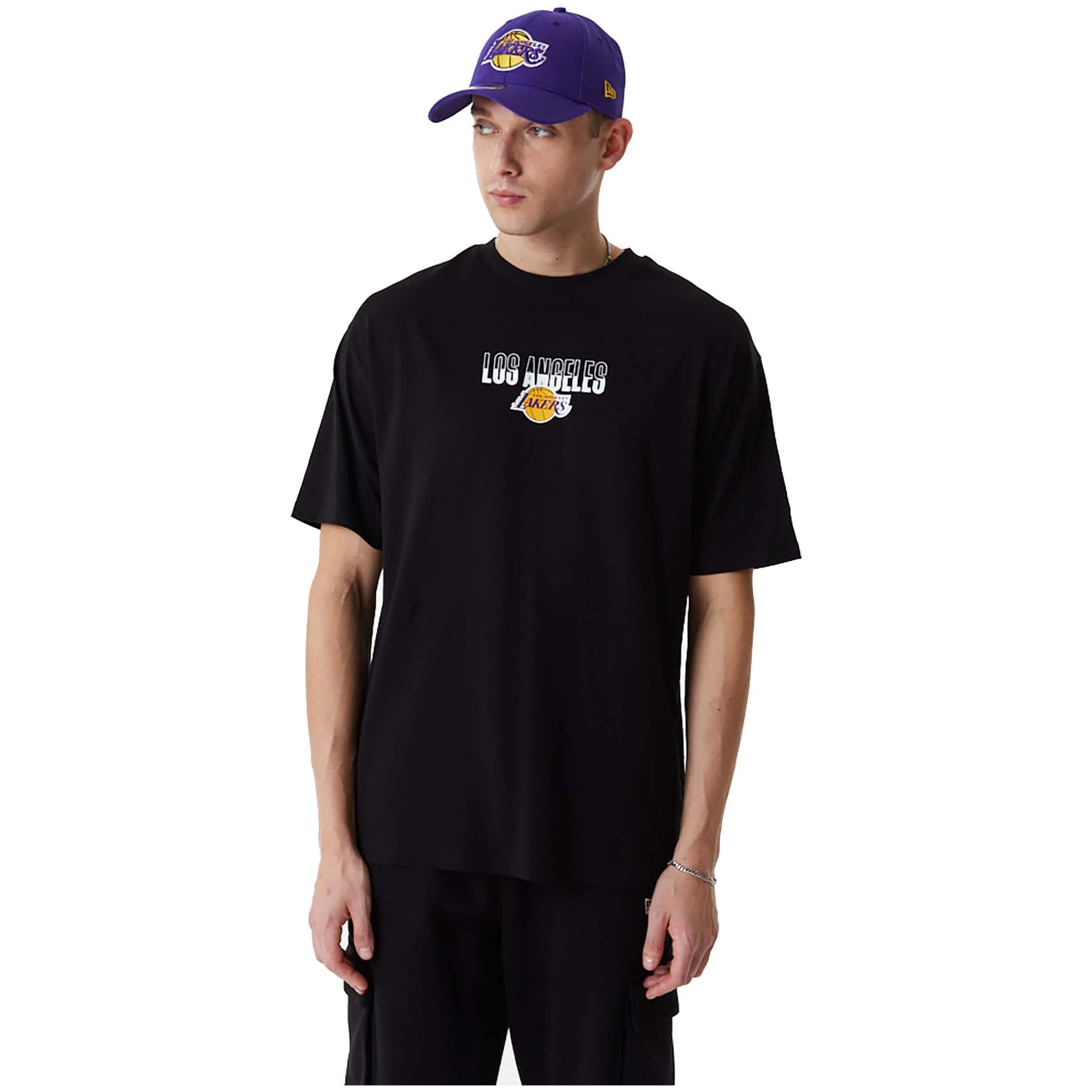 Camiseta De Manga Corta New Era Nba L.A Lakers City Graphic Oversized T-Shirt