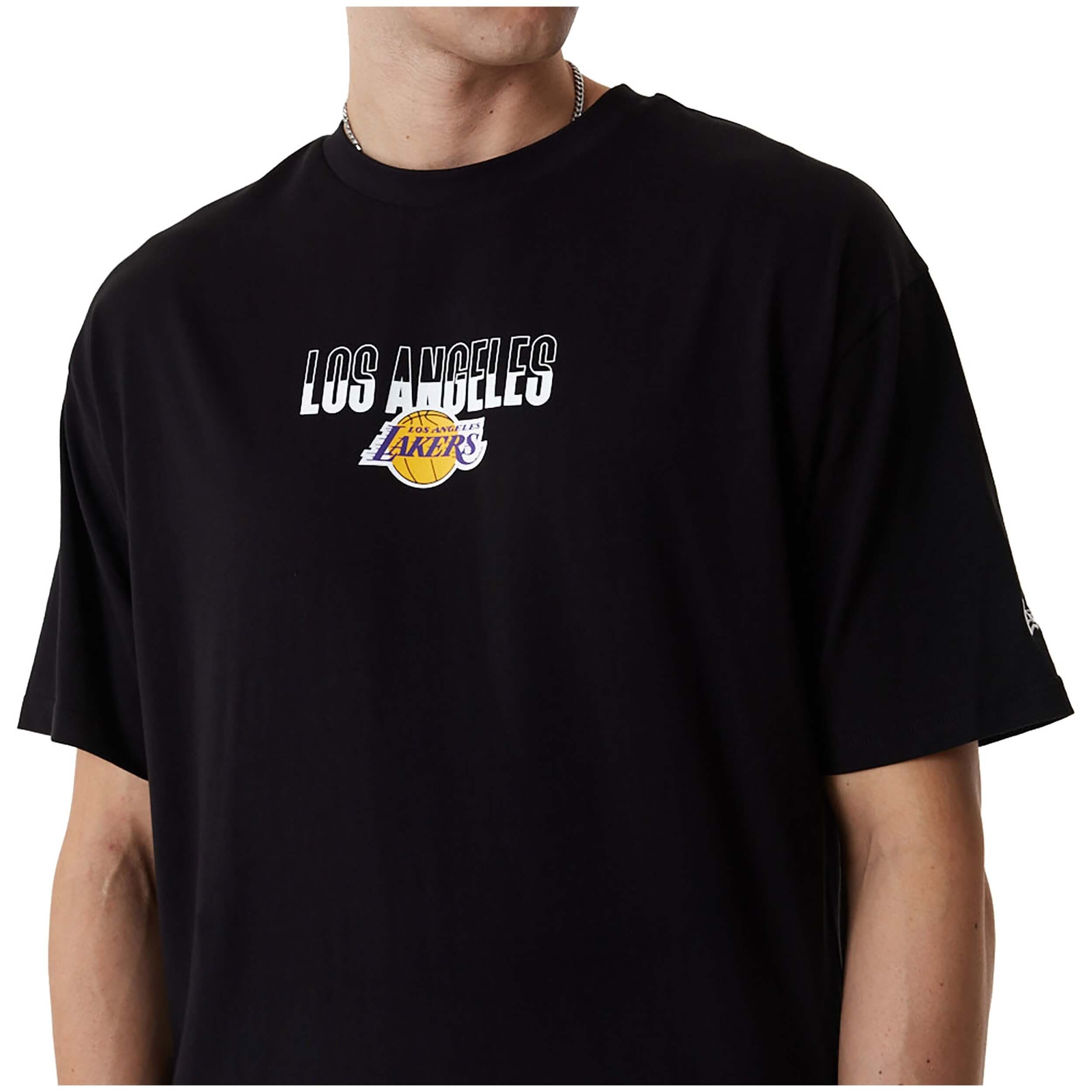 Camiseta De Manga Corta New Era Nba L.A Lakers City Graphic Oversized T-Shirt
