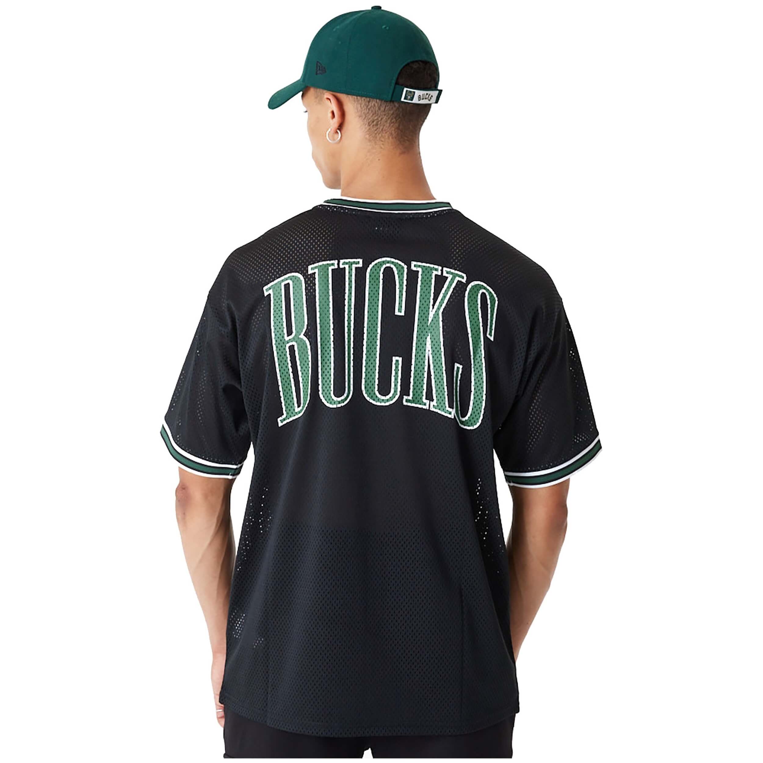 Camiseta De Manga Corta New Era Milwaukee Bucks Nba