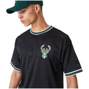 Camiseta De Manga Corta New Era Milwaukee Bucks Nba