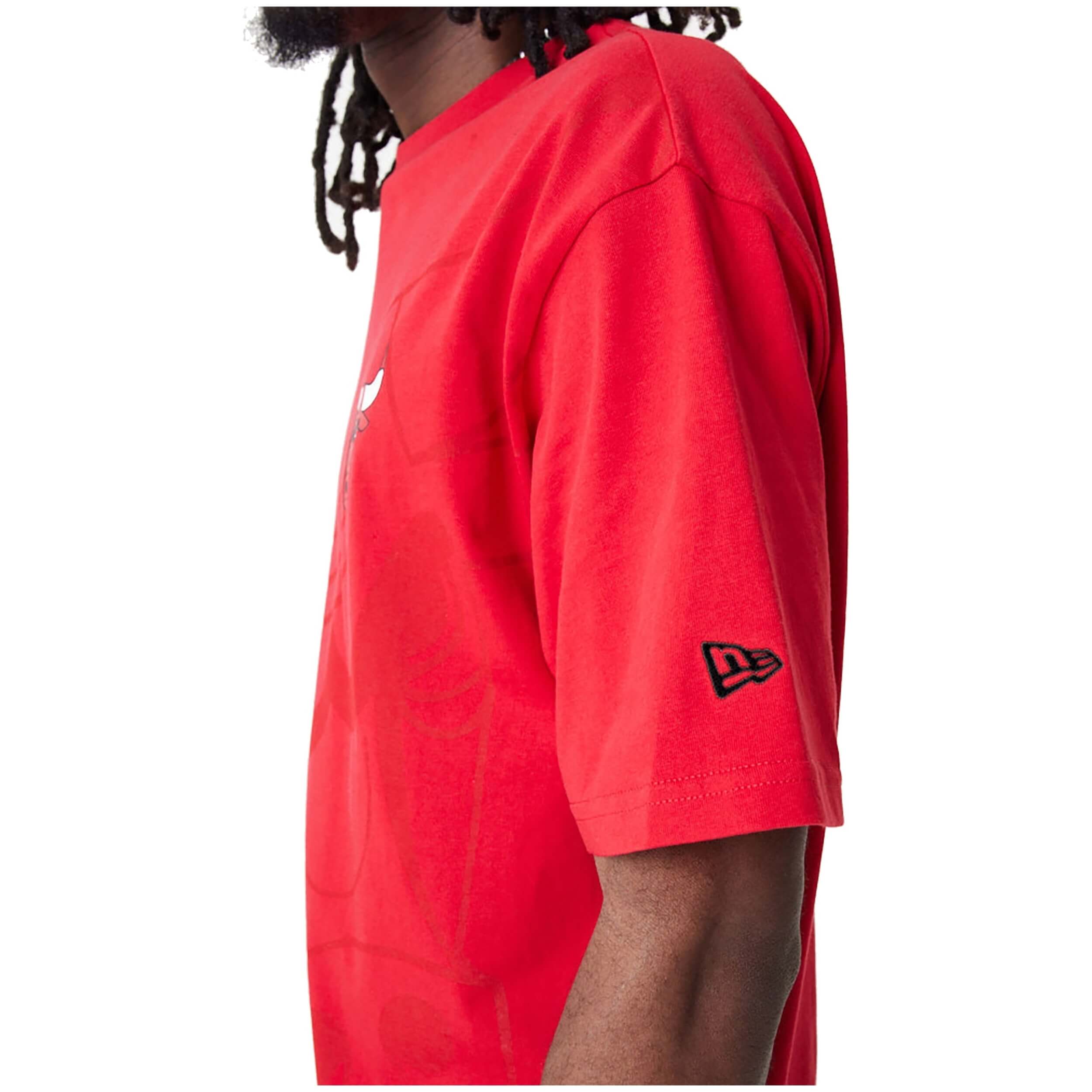Camiseta De Manga Corta New Era Nba Chicago Bulls Nba Lifestyle Oversized
