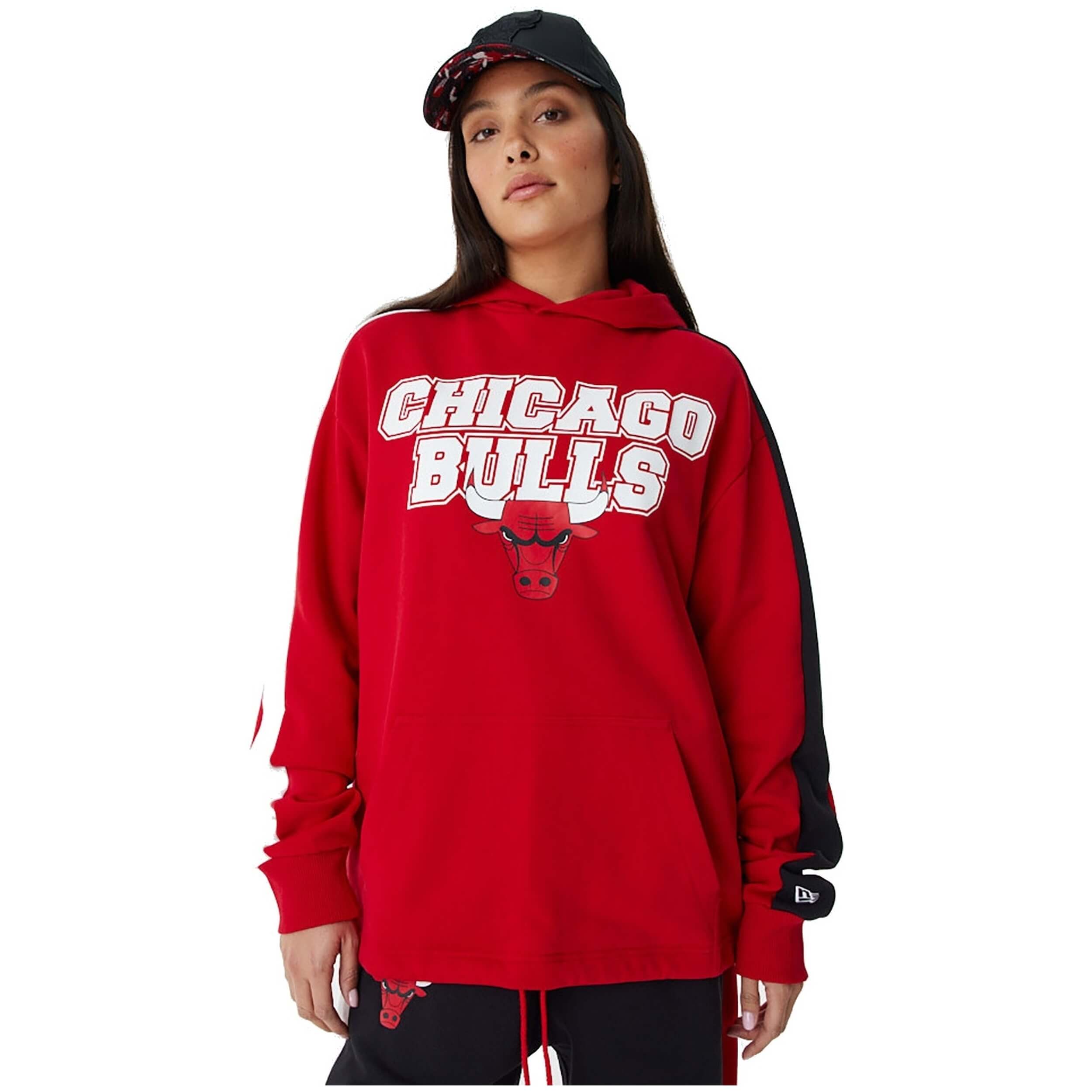 Sudadera Con Capucha New Era Nba Chicago Bulls Cut And Sew Oversized