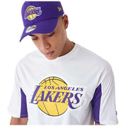 New Era NBA Mesh Panel Lakers Short Sleeve T-Shirt