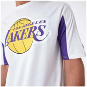 New Era NBA Mesh Panel Lakers Short Sleeve T-Shirt