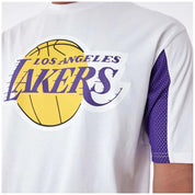 New Era NBA Mesh Panel Lakers Short Sleeve T-Shirt