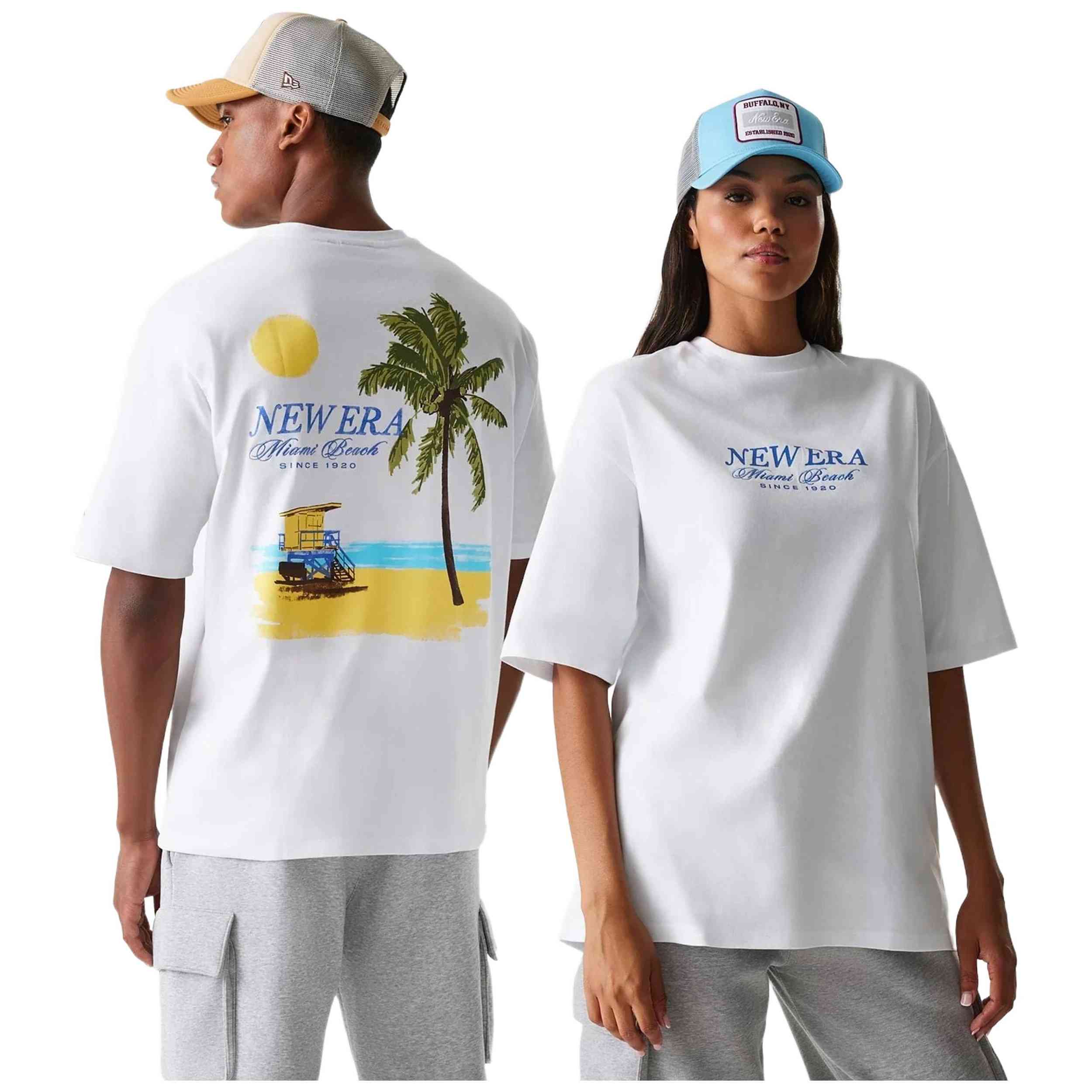 Camiseta De Manga Corta New Era Vacation Graphic Oversized