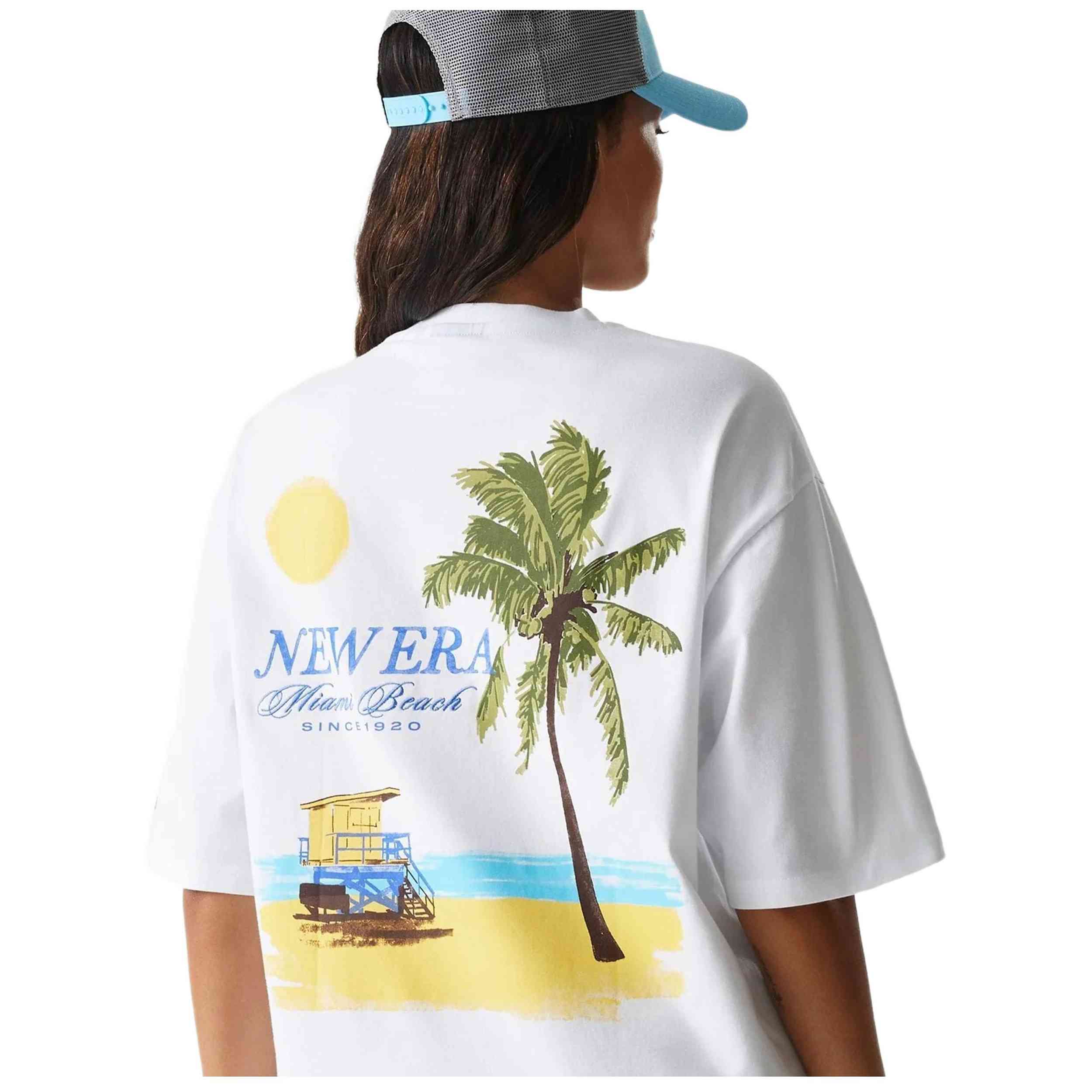 Camiseta De Manga Corta New Era Vacation Graphic Oversized