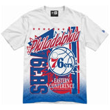 Camiseta De Manga Corta New Era Philadelphia 76Ers Nba