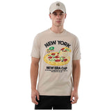 Camiseta De Manga Corta New Era Pizza Graphic "Beige"