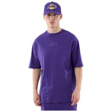 Camiseta De Manga Corta New Era Los Angeles Lakers Nba League Essential Tonal Oversized
