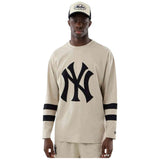 Camiseta De Manga Larga New Era New York Yankees Mlb Oversized "Beige"