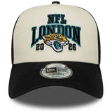 Gorra New Era Jacksonville Jaguars Nfl Isg 2026 London 9Forty A-Frame Trucker "Beige/Negro"