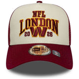 Gorra New Era Washington Commanders Nfl Isg 2026 London 9Forty A-Frame Trucker "Beige Y Granate"