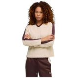 Polo De Manga Larga Puma Polo Mujer Puma T7 Relaxed  " Alpine Snow-Chocolate Brown"