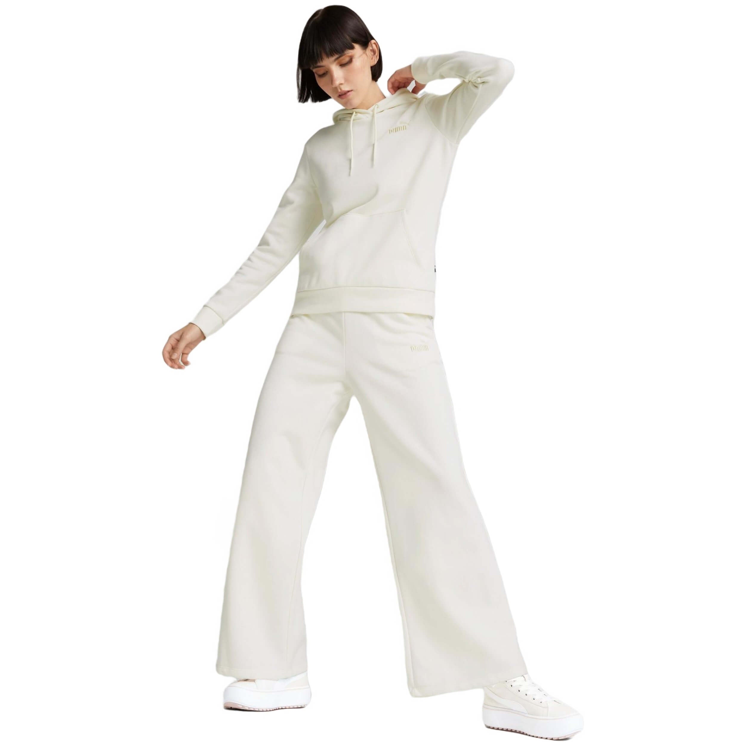 Puma Ess+ Embroidery Wide Long Pants