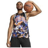 Camiseta De Tirantes Puma Puma Basketball Rival Rage Aop Mesh Tank "Vivid Blue-Aop"