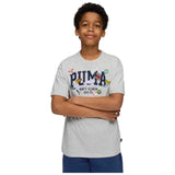 Camiseta De Manga Corta Puma Camiseta Niño/Niña Puma Basketball Hooperhotline "Light Gray"