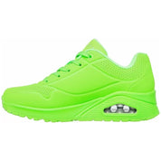 Skechers Neon Durabuck Lace Up Sneaker