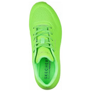 Skechers Neon Durabuck Lace Up Sneaker