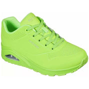 Skechers Neon Durabuck Lace Up Sneaker