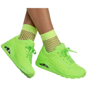 Skechers Neon Durabuck Lace Up Sneaker