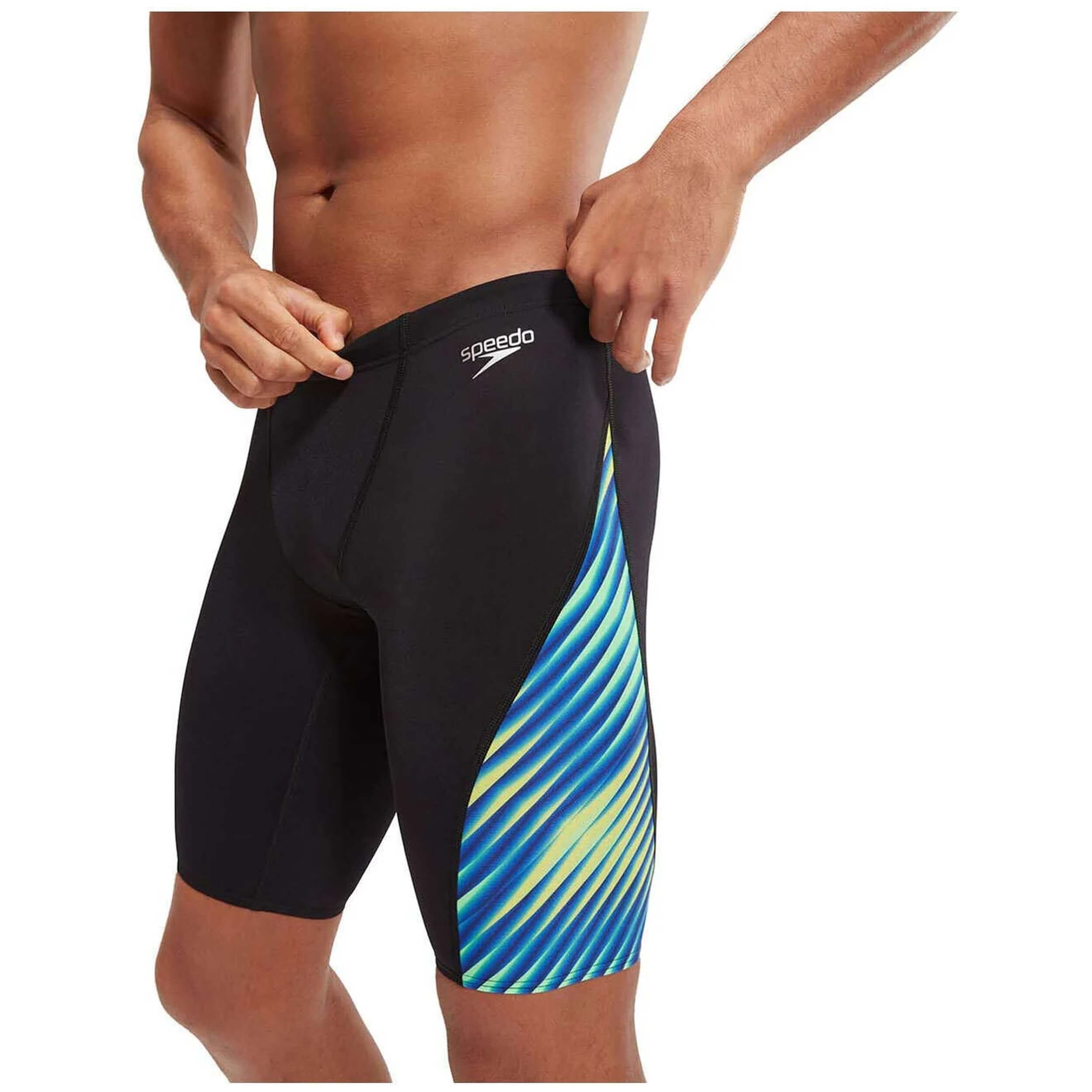 Speedo Allover Digi V-Cut Jammer Swimsuit