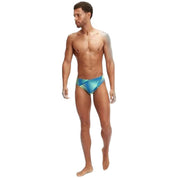 Speedo Allover Digital Vcut Brief Swimsuit