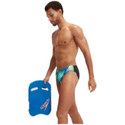 Speedo Allover Digital Vcut Brief Swimsuit