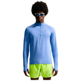 Camiseta De Manga Larga Nike Stride "Azul Claro/Plateado"