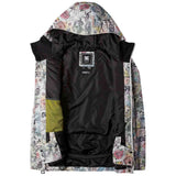 Abrigo Dc Shoes Chaqueta Con Capucha Dc Shoes Basis Printed Blanco Negro
