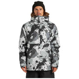 Abrigo Dc Shoes Chaqueta Con Capucha Dc Shoes Basis Print 10K Gris Negro Blanco
