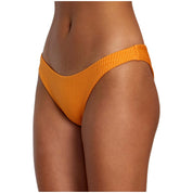 Rvca Tangerine Shimmer Cheeky Bikini Bottom