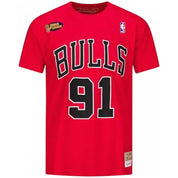 Mitchell &amp; Ness Nba Bulls Dennis Rodman Short Sleeve T-Shirt