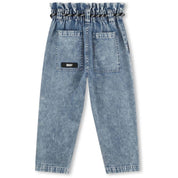 Pantalon Largo Dkny Belted Denim Trousers