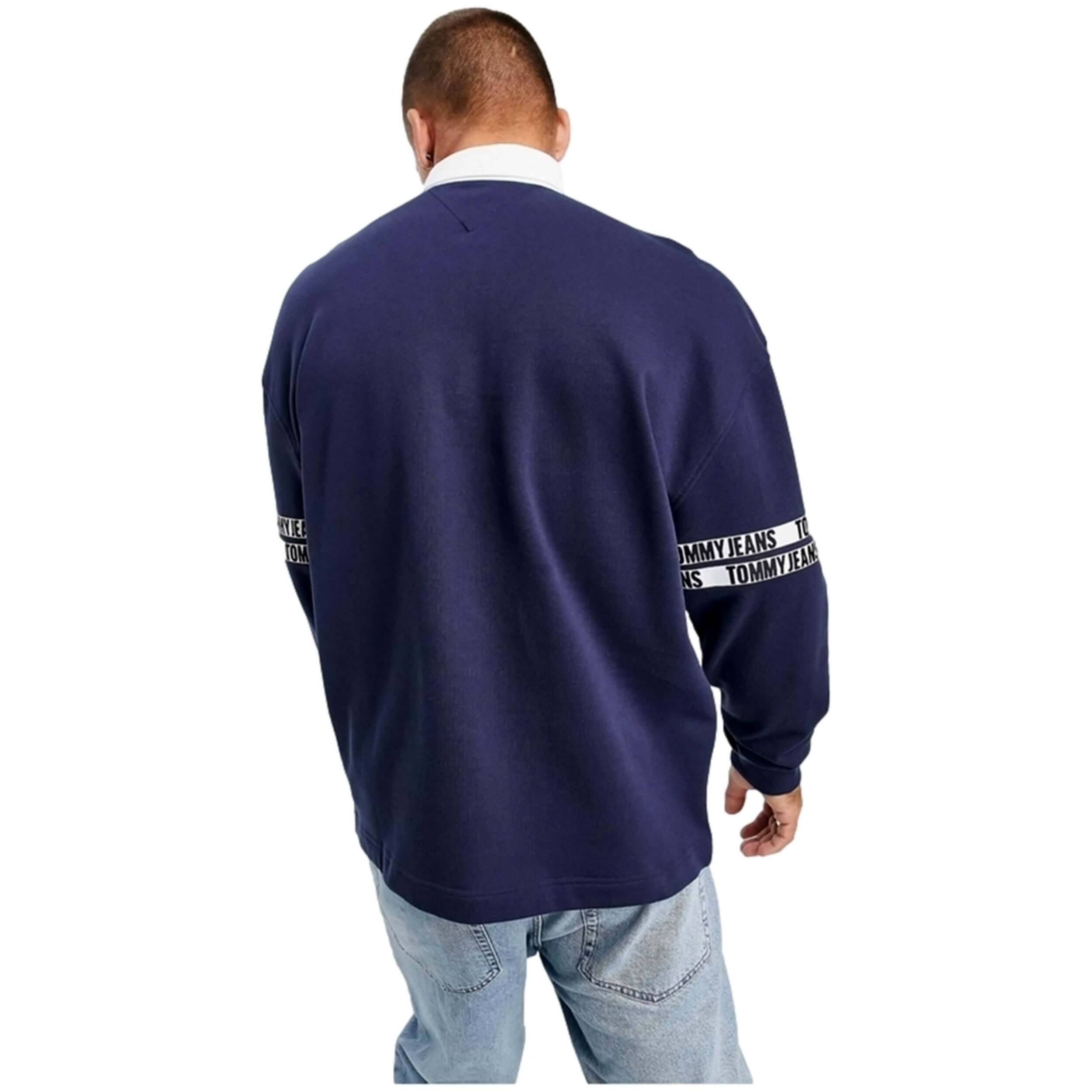 Polo De Manga Corta Tommy Jeans Relaxed Logo Tape Rugby Shirt