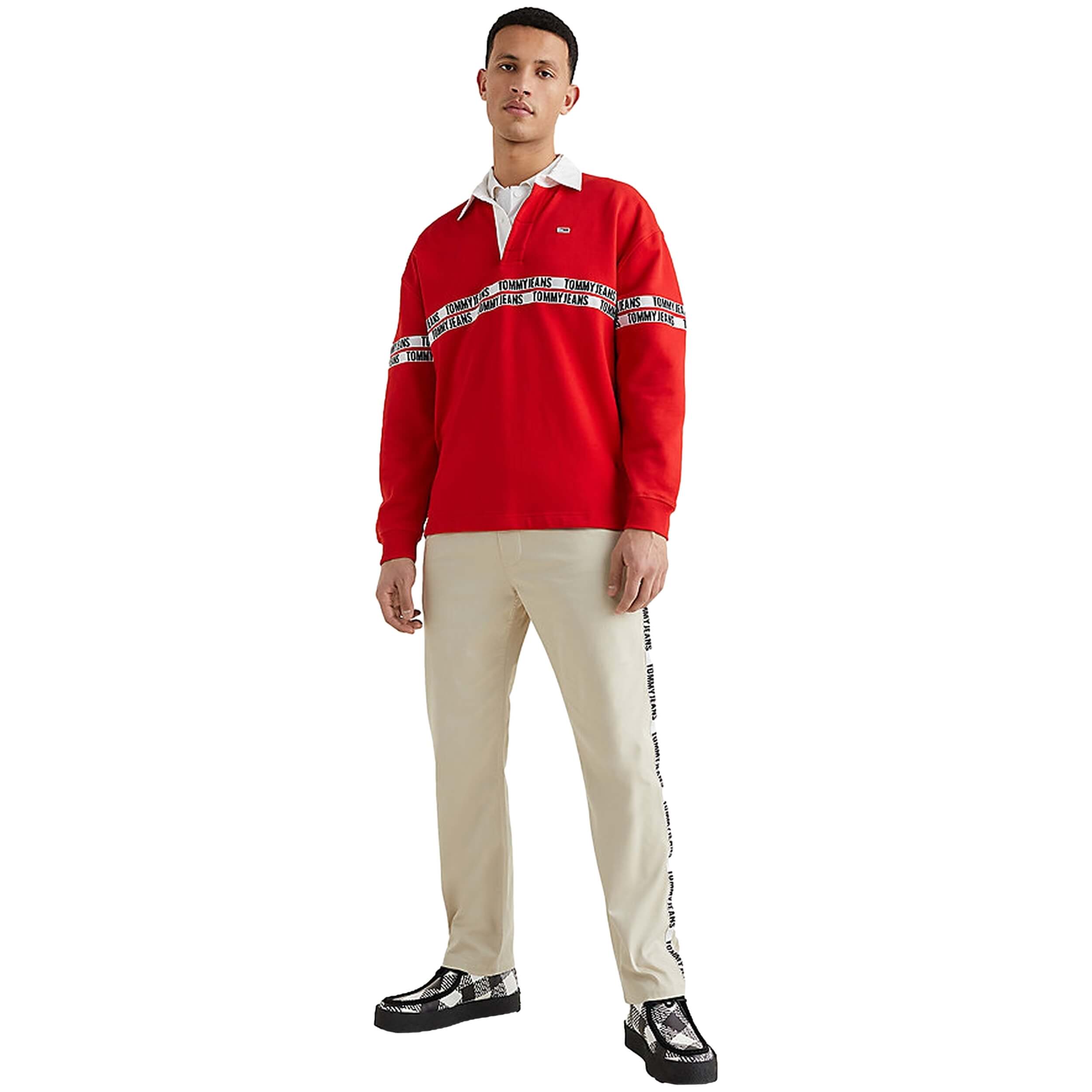 Tommy Jeans Tape Rugby Short Sleeve Polo