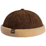 Gorra Reell Docker Cap "Dark Brown Cord / Beige Fleece"