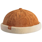 Imagen del producto con referencia DOCKER-CAP-LIGHT-BROWN-CORD-SAND-FLEECE