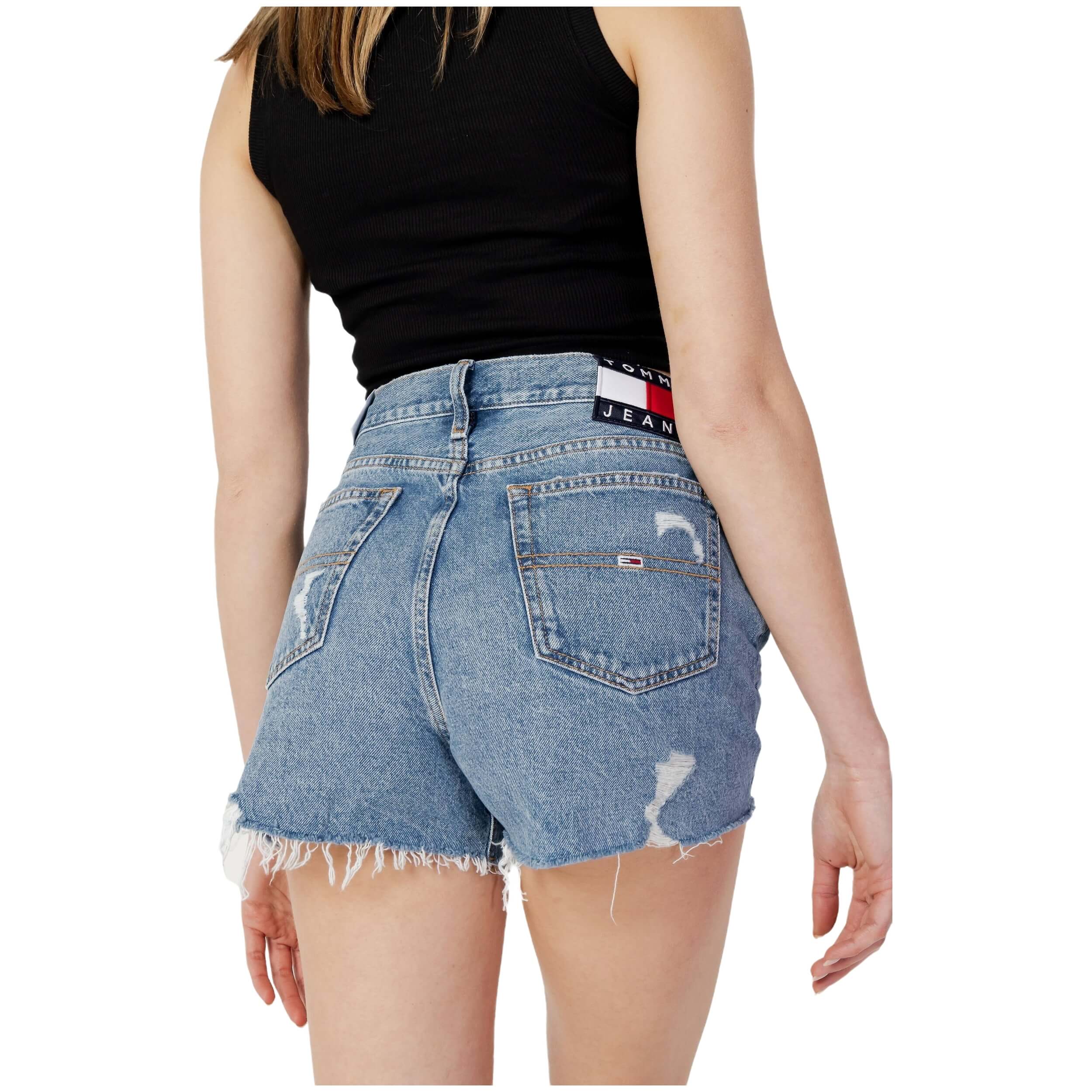 Pantalon Corto Tommy Jeans Distressed Frayed Hem Denim Hotpants