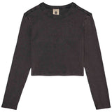 Camiseta De Manga Larga Element Lowcase Crop "Off Black"