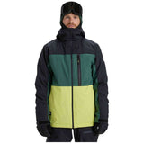 Chaqueta Quiksilver Sycamore Block 20K "Negro Verde Amarillo"