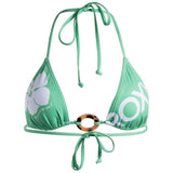 Top De Bikini Roxy Top Bikini Roxy Og Tiki Verde Blanco Mujer