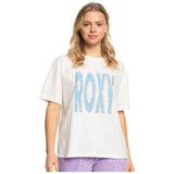 Camiseta De Manga Corta Roxy Camiseta Roxy Sand Under Sky Manga Corta Blanco Azul Mujer
