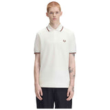 Polo De Manga Corta Fred Perry Twin Tipped "Blanco"